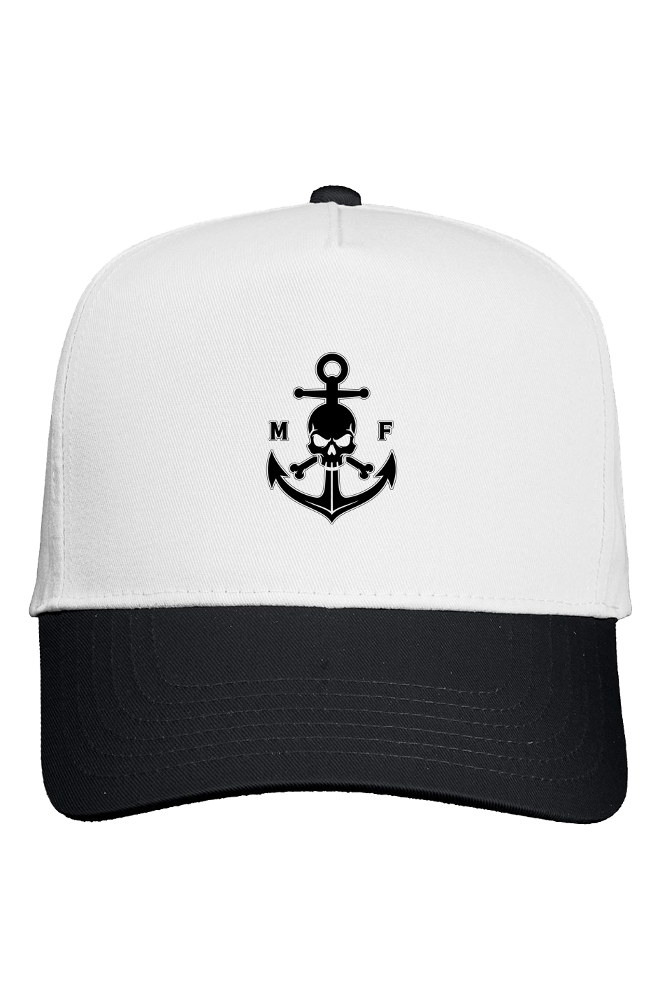 White Crown Two Tone Cap Skull logo (Trans Print)